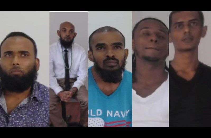 guyana Mark Dhuman, Abdul Andre Azimullah, Abdul Zahir, Shannon Batson e Satesh Budhram