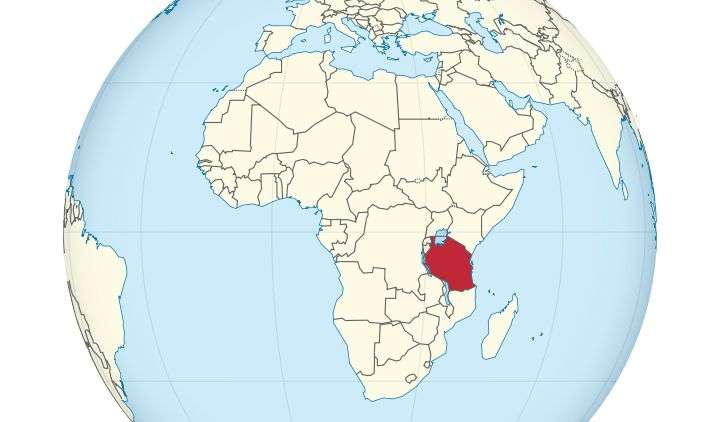 TANZANIA - Map (Courtesy of Tubs)