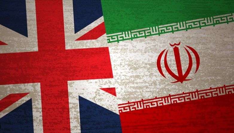 UK Iran Flags