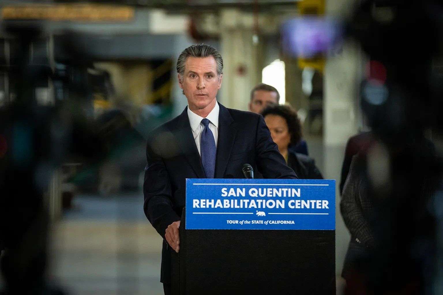 USA - Newsom at San Quentin (CA)